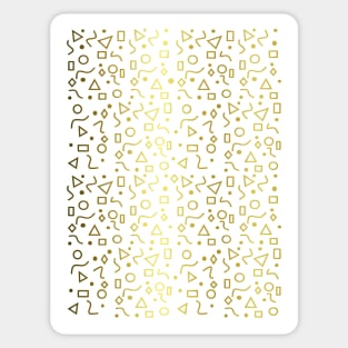 White Mod Shapes Sticker